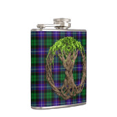 Keltischer Baum von Leben-Clan Mitchell Tartan Flachmann (Rechts)