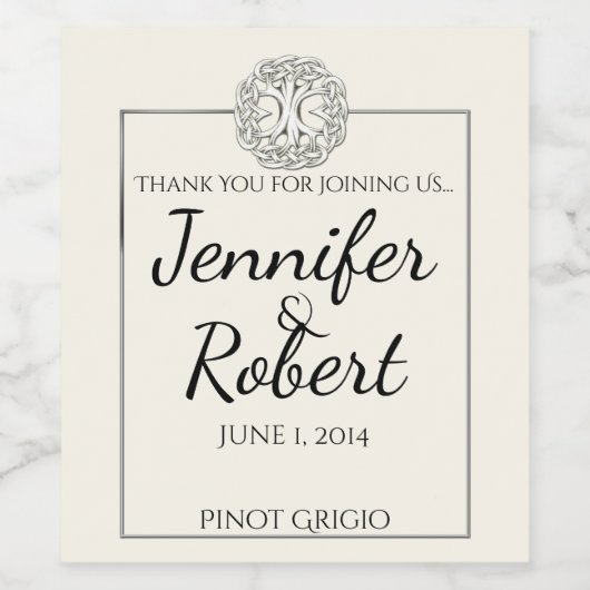 Keltischer Baum Weinetikett (Einzelnes Label)