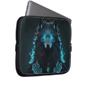 Keltischer blauer Wolf Laptopschutzhülle (Vorne Rechts)