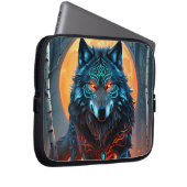 Keltischer blauer Wolf Laptopschutzhülle (Vorne Rechts)