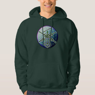 Keltischer Bluegrass-Friedenskreis-Kapuzenpulli Hoodie