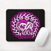 Keltischer Büffel/Bison, rosa Mousepad (Mit Mouse)