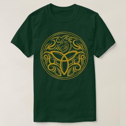 keltischer Drache, der Druidenflecken und Symbole  T-Shirt (Design vorne)