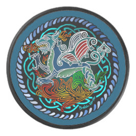 Keltischer Drache Eishockey Puck