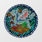 Keltischer Drache Fensteraufkleber (Blatt)