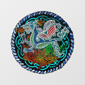 Keltischer Drache Fensteraufkleber (Blatt)