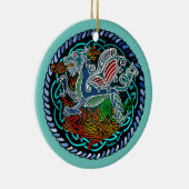 Keltischer Drache Keramik Ornament (Rechts)