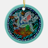 Keltischer Drache Keramik Ornament (Vorne)