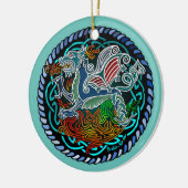 Keltischer Drache Keramik Ornament (Links)