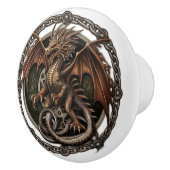 Keltischer Drache Keramikknauf (Rechts)