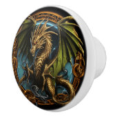 Keltischer Drache Keramikknauf (Rechts)