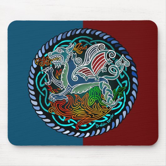 Keltischer Drache Mousepad (Vorne)
