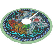 Keltischer Drache Polyester Weihnachtsbaumdecke (Schrägansicht)