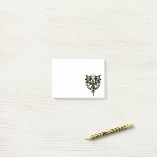 Keltischer Drache Post-it Klebezettel (Auf Schreibtisch)