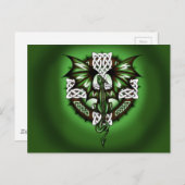 keltischer Drache Postkarte (Vorne/Hinten)