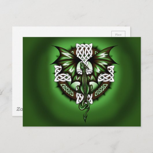keltischer Drache Postkarte (Vorne/Hinten)