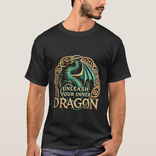 Keltischer Drache: Symbol ewiger Stärke T-Shirt (Vorderseite)
