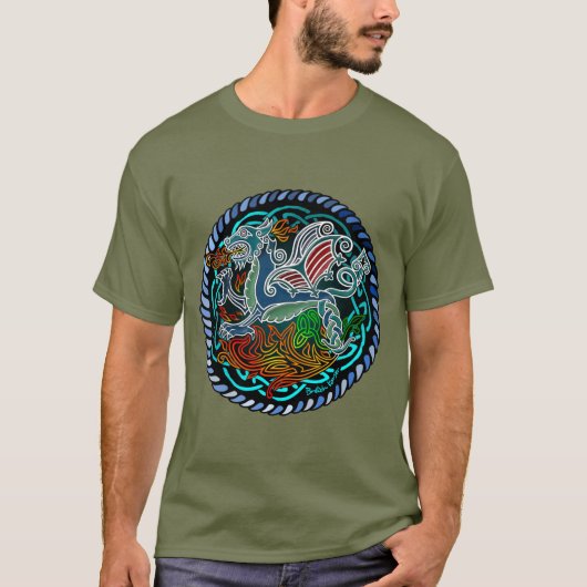 Keltischer Drache T-Shirt (Vorderseite)