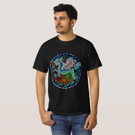 Keltischer Drache T-Shirt (Vorne ganz)