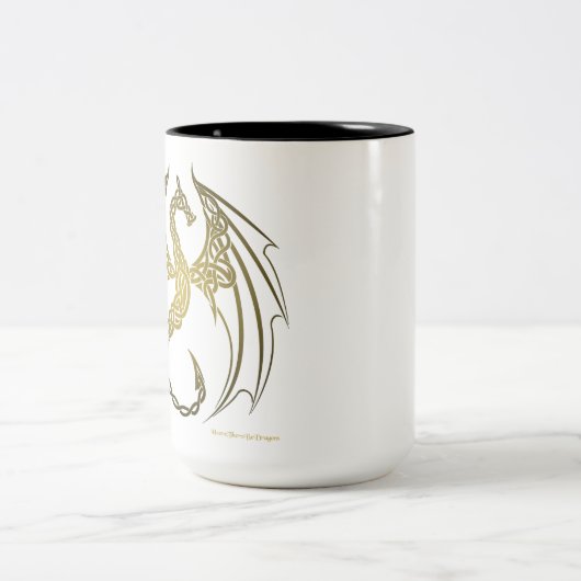 Keltischer Drache Zweifarbige Tasse (Mittel)