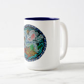 Keltischer Drache Zweifarbige Tasse (VorderseiteRechts)