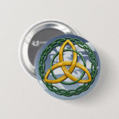 Keltischer Dreiheits-Knoten Button (Vorne & Hinten)