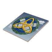 Keltischer Dreiheits-Knoten Fliese (Seite)