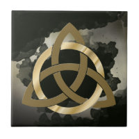 Keltischer Dreiheits-Knoten-goldenes eingekreistes