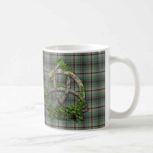 Keltischer Dreiheits-Knoten und Clan-CraigTartan Kaffeetasse (Rechts)
