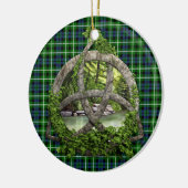Keltischer Dreiheits-Knoten und Clan-GrahamTartan Keramik Ornament (Links)