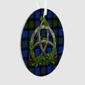 Keltischer Dreiheits-Knoten und Clan-GunnTartan Ornament (Vorderseite)