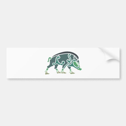 keltischer Eber celtic boar Autoaufkleber (Vorne)
