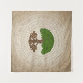 Keltischer Eichenbaum - Yggdrasil Wandteppich (Vorderseite (Horizontal))