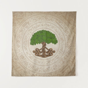 Keltischer Eichenbaum - Yggdrasil Wandteppich