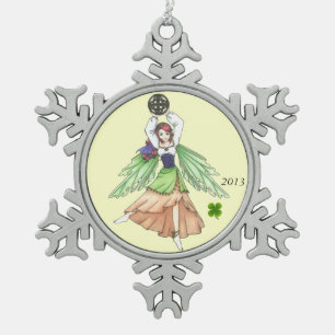 Keltischer Feen-Schneeflocken-Schmuck Schneeflocken Zinn-Ornament