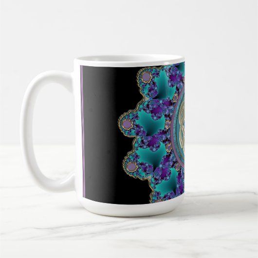 Keltischer FraktalMandala Kaffeetasse (Links)