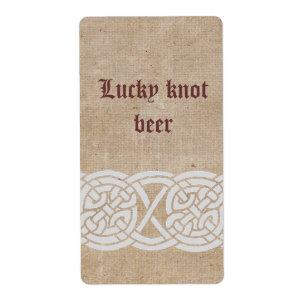 Keltischer glücklicher Knotenbieraufkleber