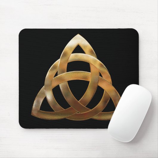 Keltischer Golddreiheits-Knoten Mousepad (Mit Mouse)