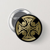 Keltischer Goldener Knoten Button (Vorne & Hinten)