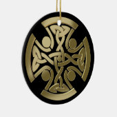 Keltischer Goldener Knoten Keramik Ornament (Rechts)