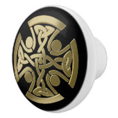 Keltischer Goldener Knoten Keramikknauf (Rechts)