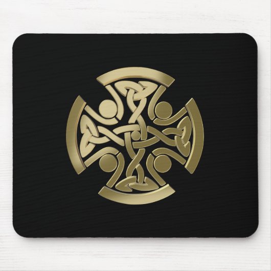 Keltischer Goldener Knoten Mousepad (Vorne)