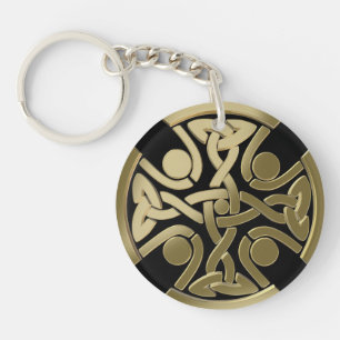 Keltischer goldener Knoten Schlüsselanhänger