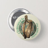 Keltischer Harfen-Knopf Button (Vorne & Hinten)