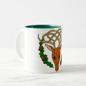 Keltischer Hirsch Zweifarbige Tasse (Vorderseite Links)