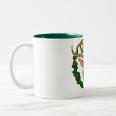 Keltischer Hirsch Zweifarbige Tasse (Links)
