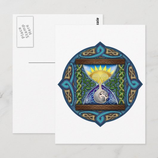 Keltischer Hourglass Postkarte (Vorne/Hinten)