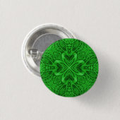 Keltischer Klee-Vintages grünes Button (Vorne & Hinten)