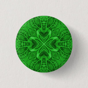 Keltischer Klee-Vintages grünes Button