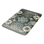 Keltischer Kleeblatt-Blumen-Charm Badematte (Schrägansicht)